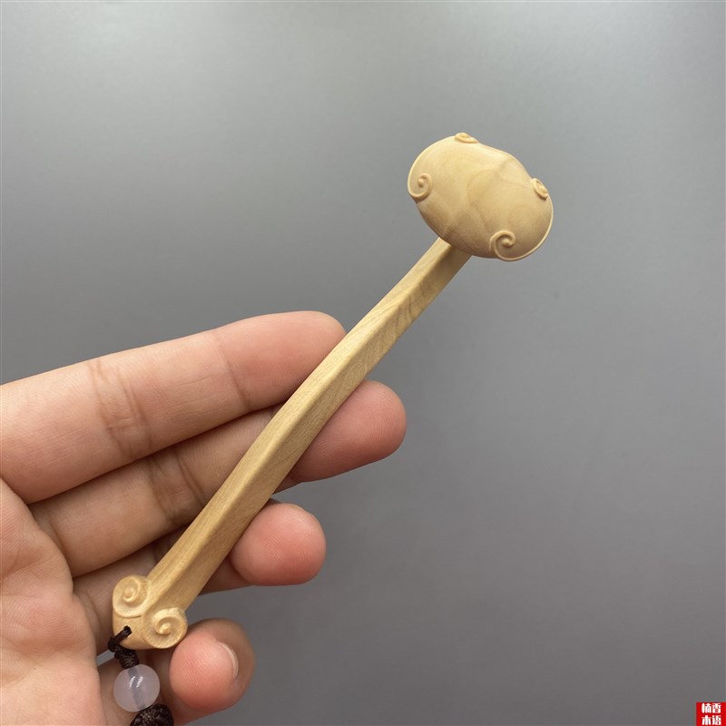 小叶黄杨木雕刻吉祥如意实木吊坠手把件车挂家居桌面摆件饰品