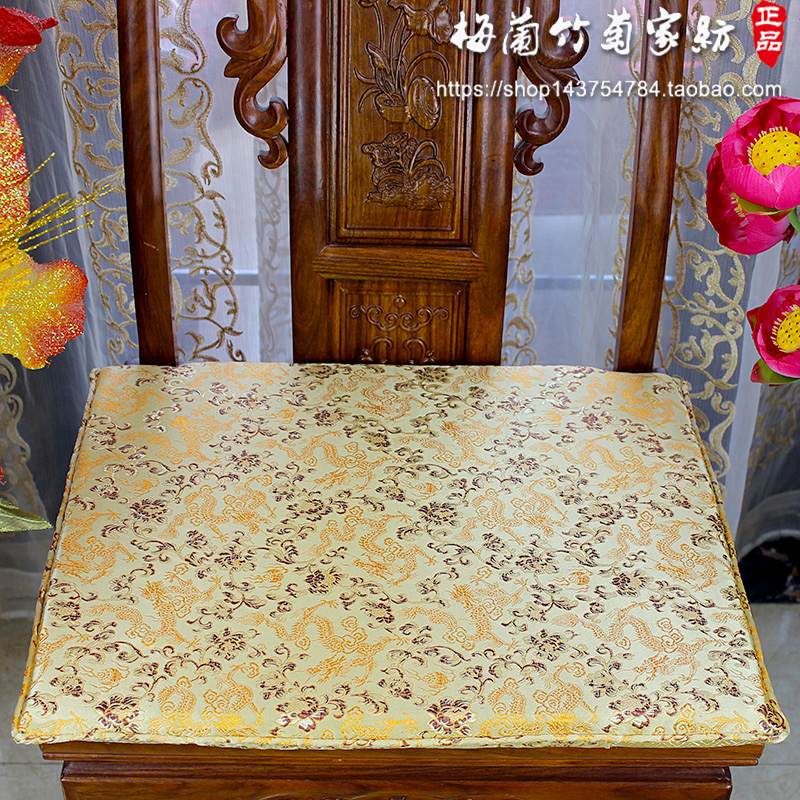 中式椅垫红木沙发坐垫餐椅垫皇宫椅太师椅靠实木圈椅海棉棕垫定制