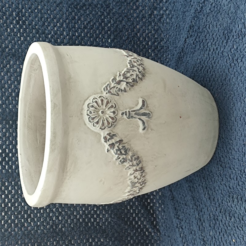 做旧白红陶盆庭院陶罐景观土陶粗陶花盆花瓶陶瓷复古家用吸水透气