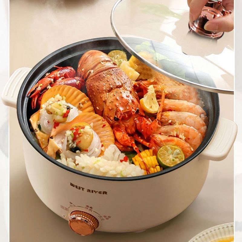 全自动电炒锅自动断电电煮锅宿舍小电锅多功能电饭煲电热锅电火锅
