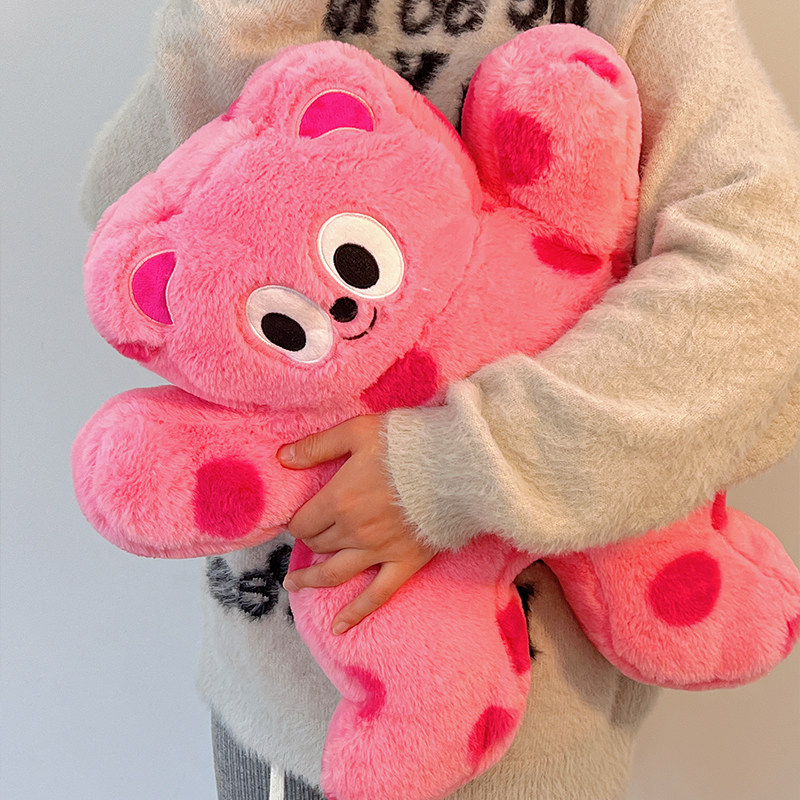 多巴胺波点熊抱枕沙发客厅床上靠枕靠垫抱睡公仔车载学生宿舍卧室