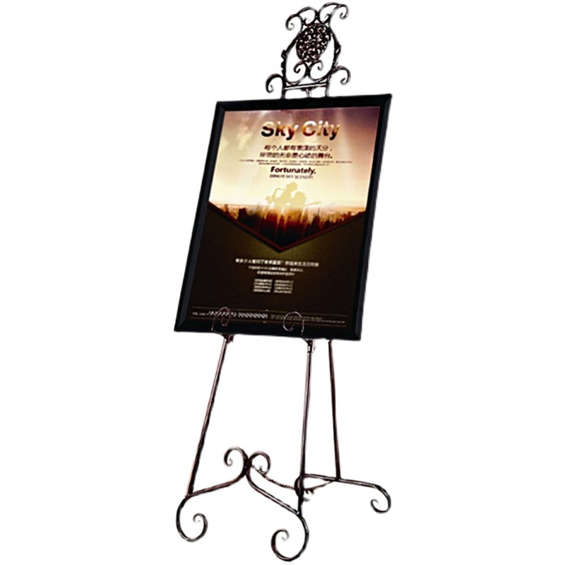 铁艺油画架子 烤漆kt板展示架婚庆海报支架迎宾水牌易拉宝