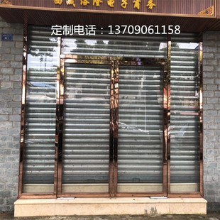 定制钢化玻璃门有框门自动感应门商铺铺面玻璃门室内玻璃隔断