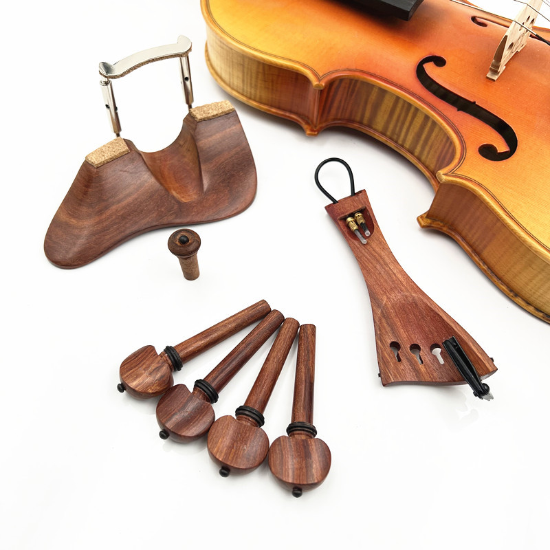 /小提琴,红酸枝木巴洛克样式,腮托拉弦板琴轴弦钮尾柱