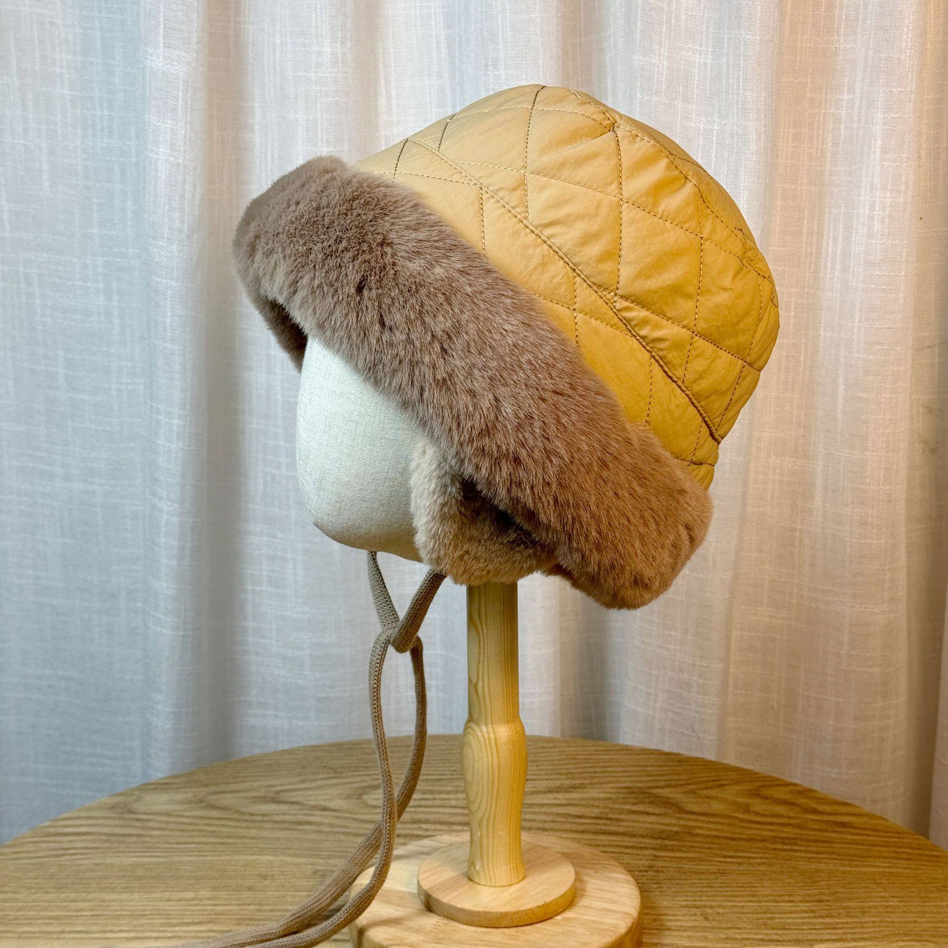 大脸护耳渔夫帽女秋冬季显脸小加绒加厚保暖毛绒盆帽骑车防风帽子,服饰配件/皮带/帽子/围巾,帽子,淘宝优惠券,粉丝福利购,淘宝优惠卷