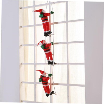 Christmas decoration tree pendant window ladder Santa Claus