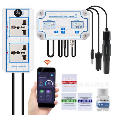 涂鸦WiFi智能水质检测仪PH/盐度salinity淡海水鱼缸水产养殖控制