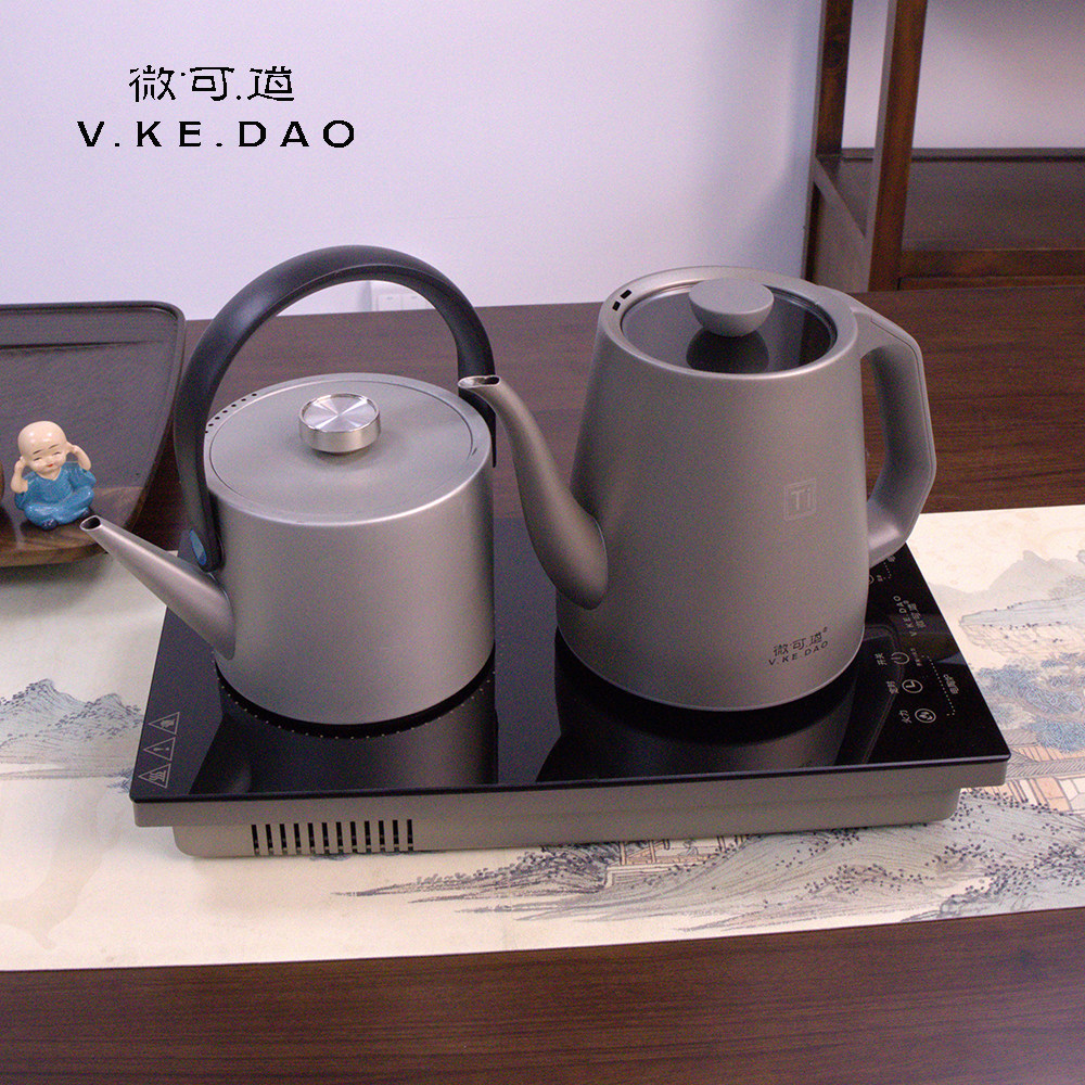 微可道纯钛烧水壶自动上水电茶炉泡茶专用茶台一体电陶炉煮茶器