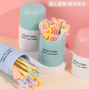 一次性水果叉子夹儿童安全家用食品级宝宝高级感轻奢果插小水果签