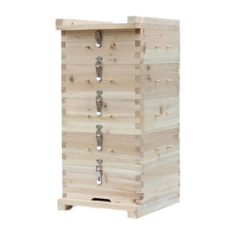 中蜂格子蜂箱土养密蜂箱五层蜜蜂诱蜂箱全方格子老式迷你小蜂箱