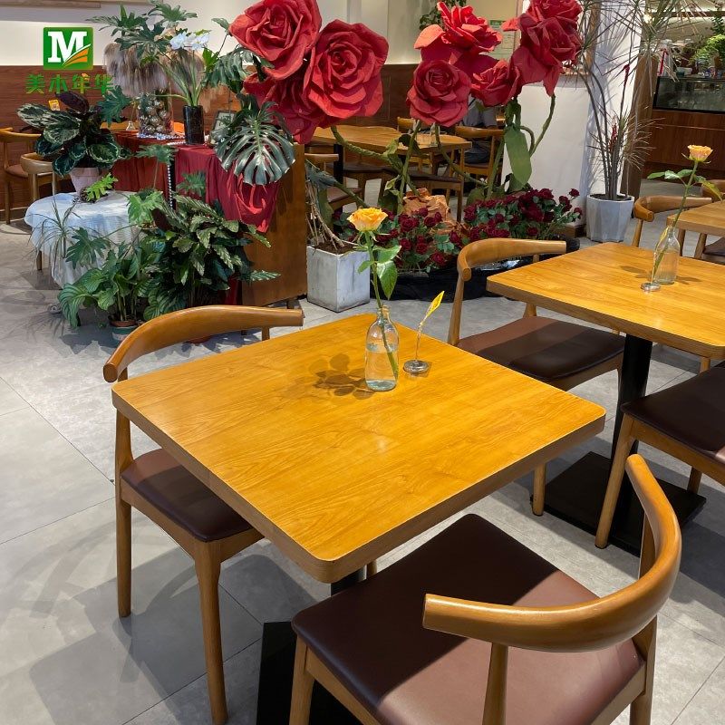 西实木桌椅法式餐馆连锁餐饮店卡座沙发商用
