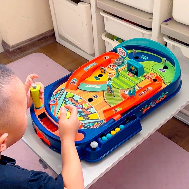 儿童弹珠游戏机足球台玩具多运动益智迷宫闯关游戏专注力桌游男孩