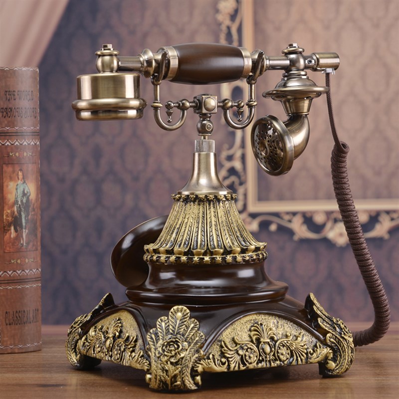 新款大客厅座机浮雕工艺电话机欧式仿古电话机复古创意电话
