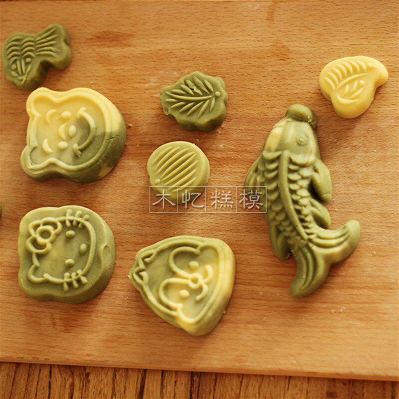 连迷你馒头儿童南瓜饼干绿豆糕点木质烘焙模具小号