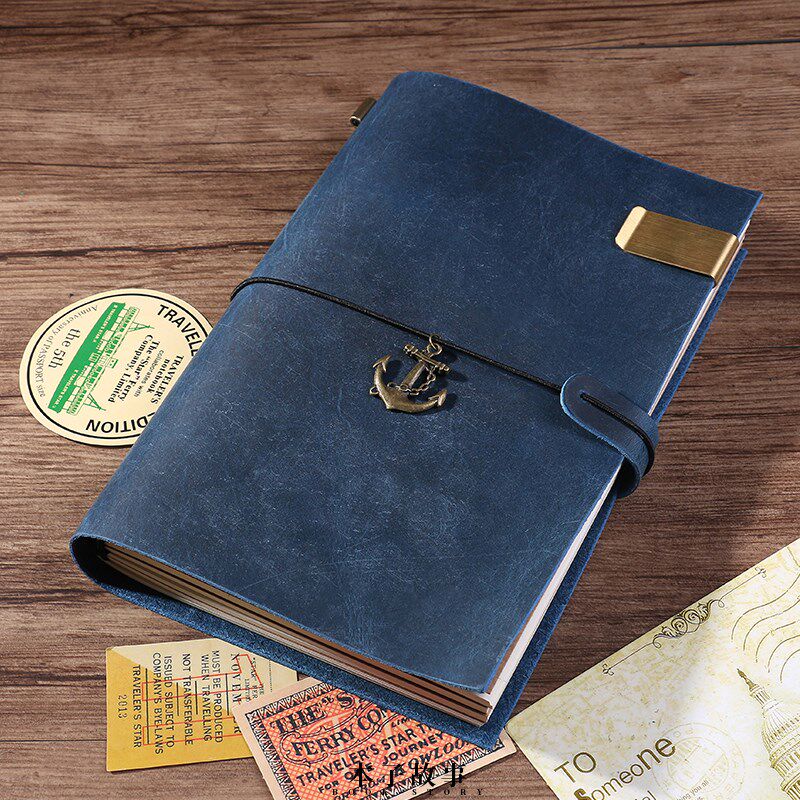 5旅行笔记本复古活页本子 欧式创意手工牛皮日记本定制TN手帐本