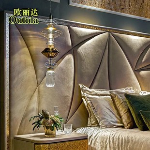 法式复古玻璃吊线灯床头吧台样板房创意氛围感艺术装饰吊灯