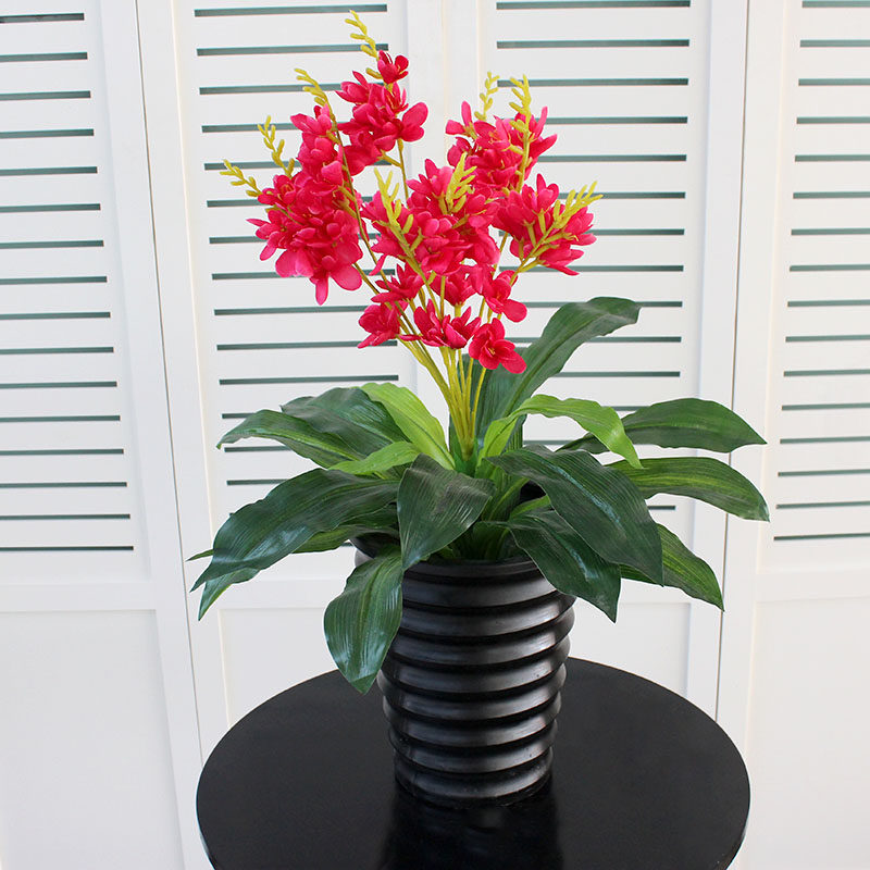 蝴蝶兰防真花客厅摆设装饰假花盆栽室内仿真植物塑料绿植盆景