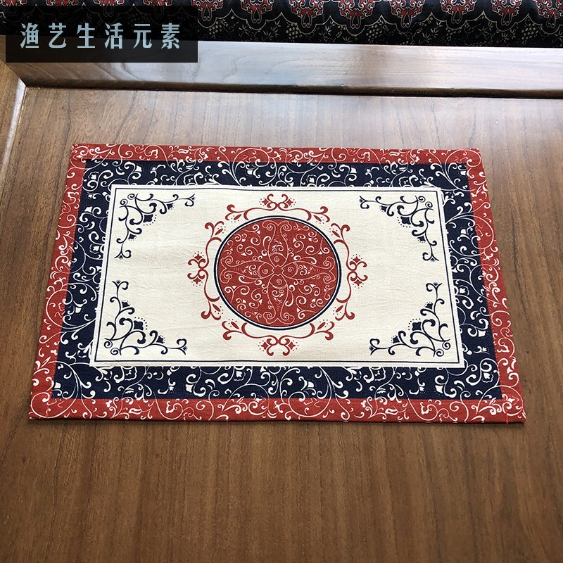 餐垫隔热垫杯垫盘垫餐具垫碗垫西餐垫长方形圆形中式手工印花布络