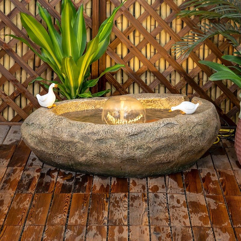 田园阳台流水喷泉别墅园水景装饰庭院阳台养鱼池循环水造景,家居饰品,落地摆件,淘宝优惠券,粉丝福利购,淘宝优惠卷