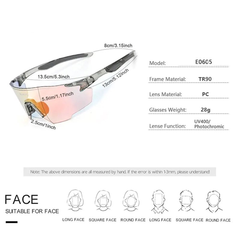 New Photochromic Polarized Cycling Glasses Men WoUmen Bike G