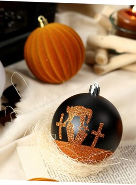 8cm Halloween Ball Hanging DecoratGion Painted Horror Skull