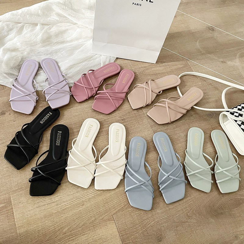 womenb flat slippers beach sandals plus size 43大码拖鞋沙滩