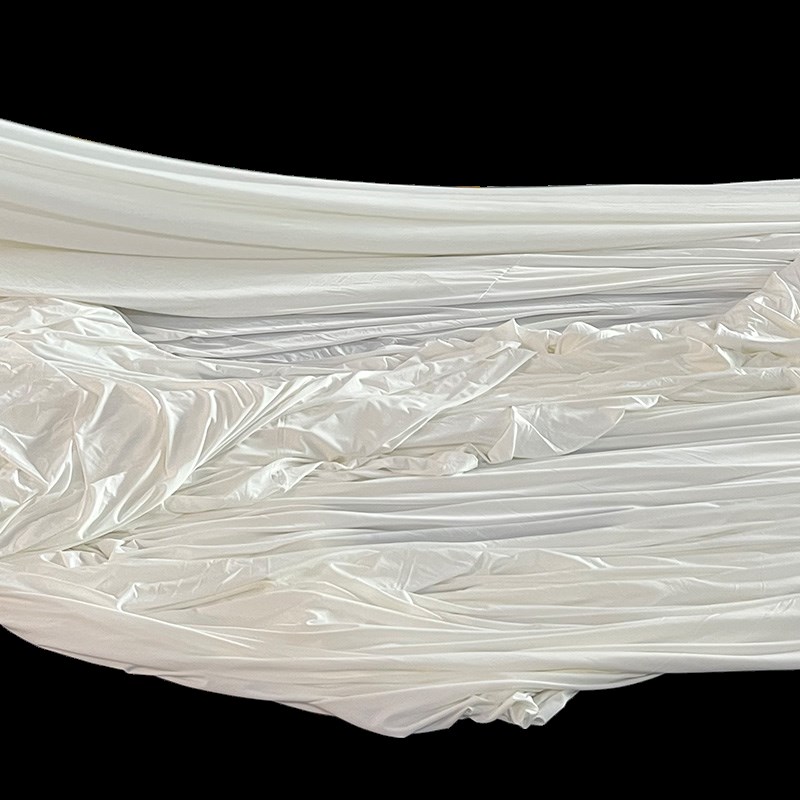 白色四面高弹力布料薄透氨纶丝袜滑爽贴身内衣裤透视道具娃衣面料