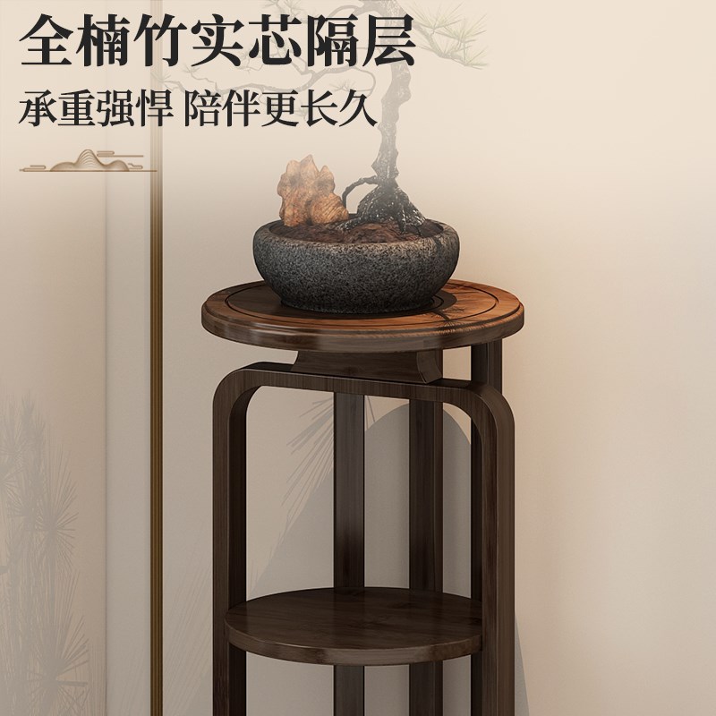 花架子客厅落地式家用简约实木绿植摆放架中式复古绿萝花几摆件架