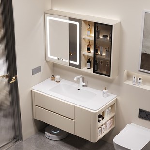 拼到家浴室柜卫生间陶瓷一体盆洗脸池洗漱台洗手池台盆柜子9