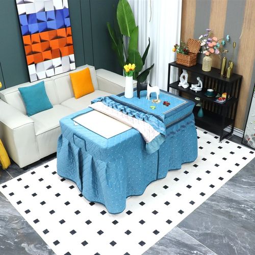 新款长方形电炉罩子烤火桌保护分体加绒取暖升降桌冬季烤火罩