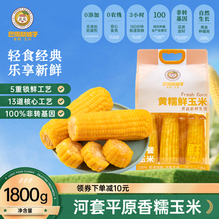巴萌甜妹子黄糯新鲜玉米真空包装 非转基因早餐甜糯玉米1800g
