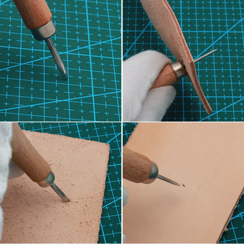 皮革工具 菱形锥 皮革菱锥 菱形钻孔器 皮革扩孔三款可选