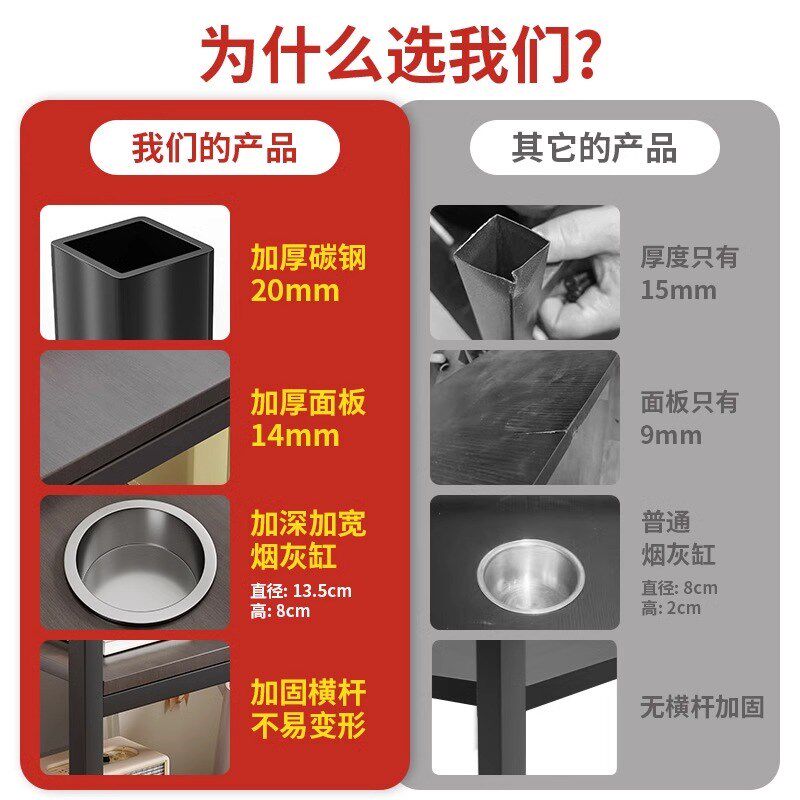 麻将桌茶几茶水架烟灰缸棋牌室专用小边几层打牌茶水桌子