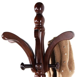 施豪特斯衣帽架落地实木创意 现代典雅加粗卧室办公挂衣架9