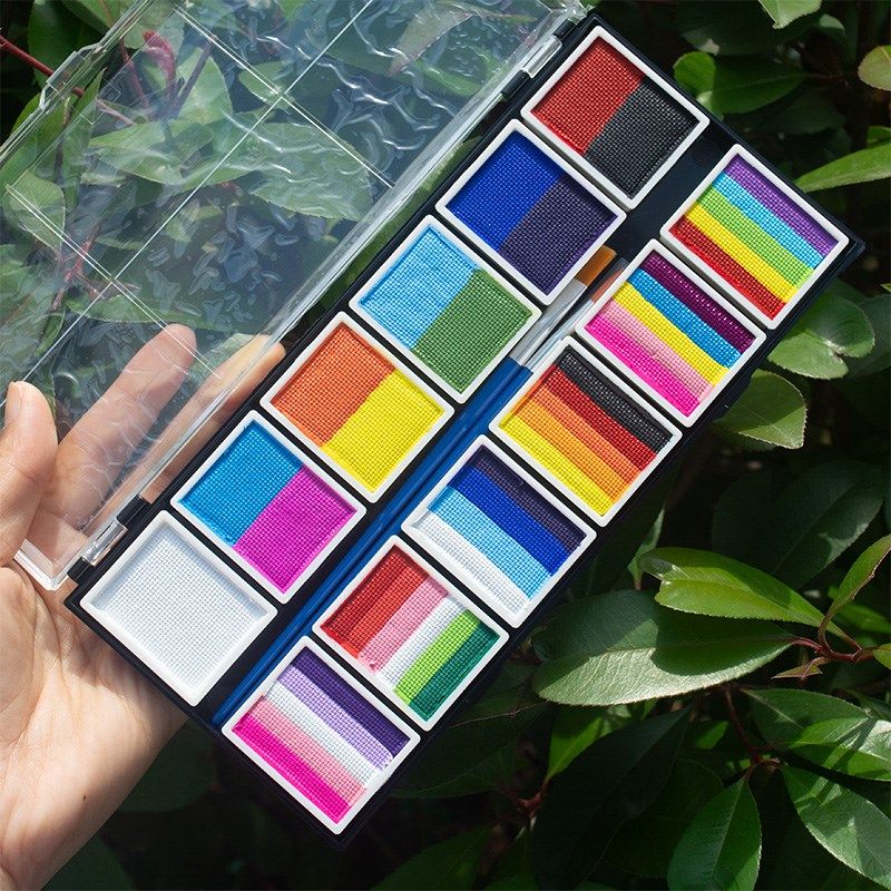 哈博新款盘儿童面部彩绘专用无毒水溶性彩绘颜料舞台妆画脸上