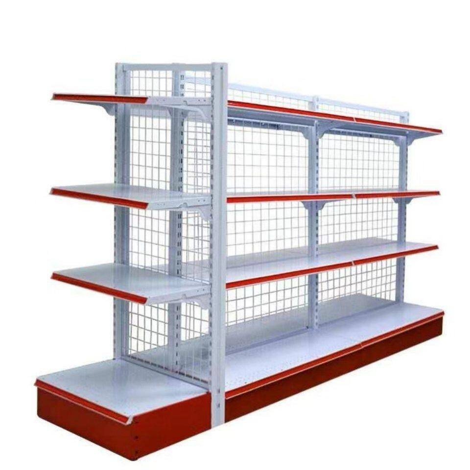 超市货架小卖部双面货架便利店小卖部展示架中岛货架货柜货贺