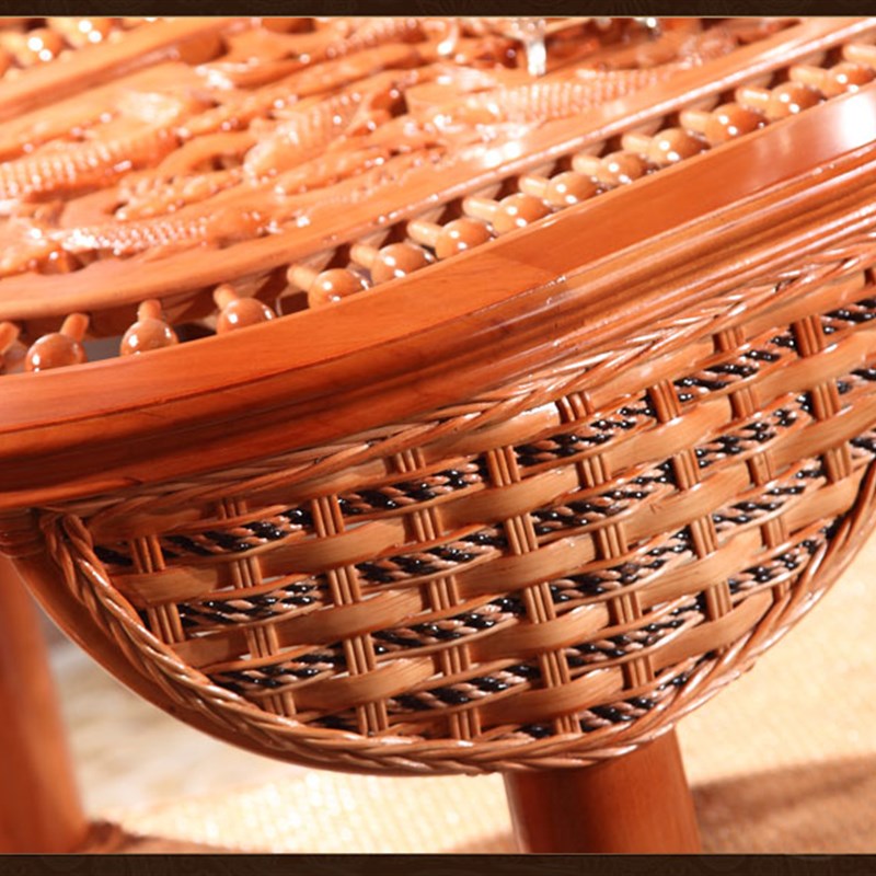 藤椅三件桌椅藤编阳台椅子休闲藤椅庭院单人靠背客厅五件