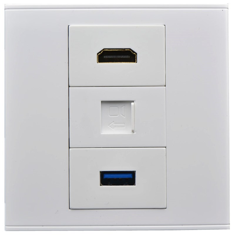 网络高清UB插座8型直插网线电脑HDMI高清.0UB数据延长面板