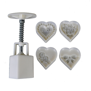 新款心形模具糕点绿豆糕南瓜饼凉糕馒头家用粘烘焙工具