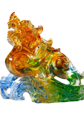 琉璃工艺品貔貅家居客厅桌面装饰办公室高档大气店铺业礼品