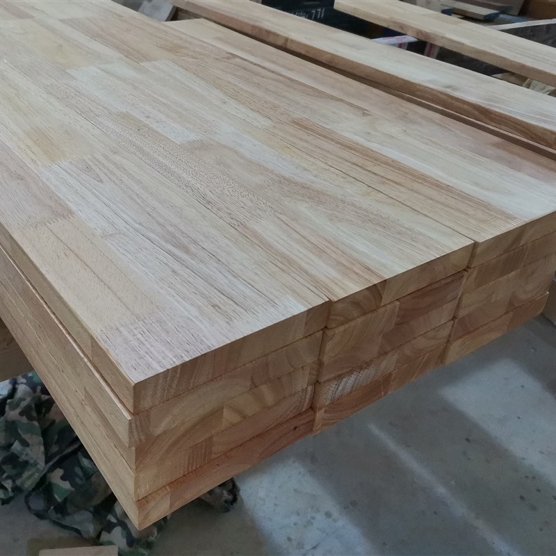 橡胶木指接板实木板材定制楼梯踏步板隔板窗台面板木方料加工
