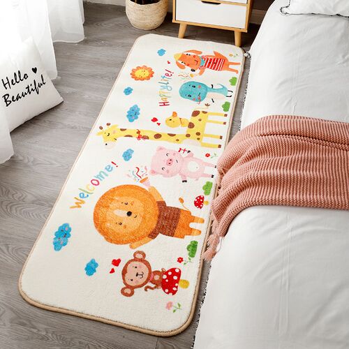 爱儿童房间卧室床边少女小地毯长条飘榻榻地垫