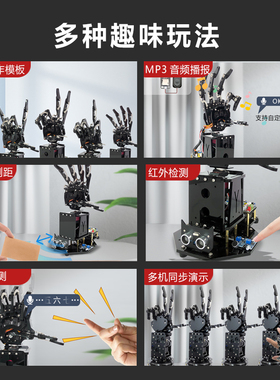 仿生机械手掌 开源tm2机械手臂 rduino体感控制程式设计机器人