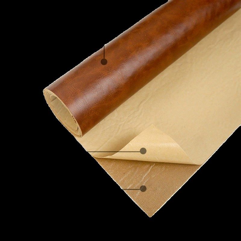 自粘皮革沙发修补皮床卡座桌椅面翻新更换油蜡皮背胶造革面料