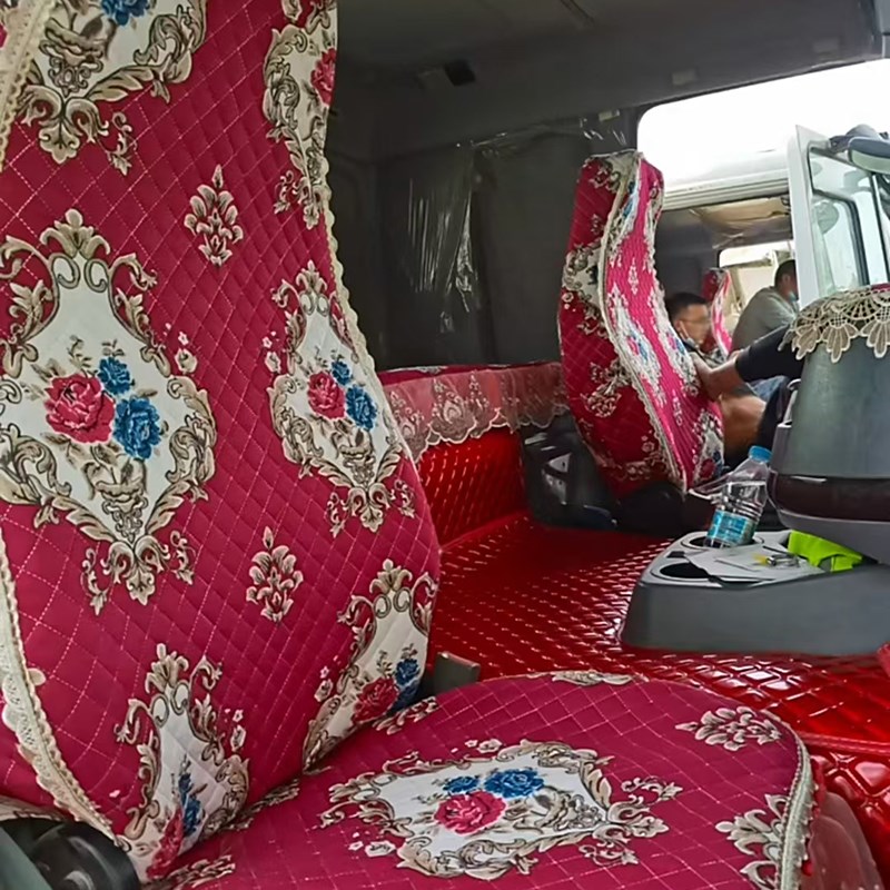 重汽豪沃T7H380MAX解放JK6J7J6PJH6汕德卡大货车专用座套卧铺垫子