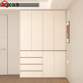 分段式 卧室床头柜一体奶油中古风小户型挂子