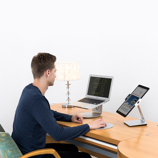 埃普笔记本支架2铝合金散热器moo桌面增高旋转电脑架托架