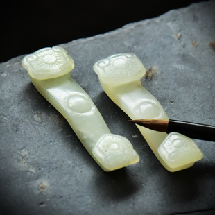 如意笔搁书法岫玉石笔架初学者毛笔搁笔架山架