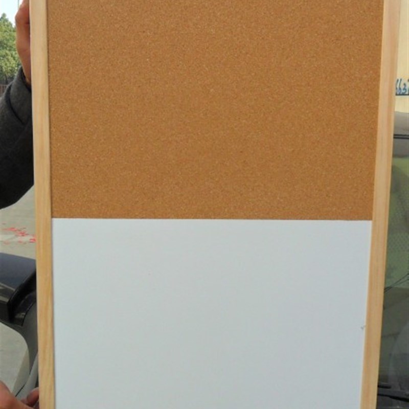 软木板留言板图钉按钉照片墙磁性白板黑板2板5*0cm木框挂式