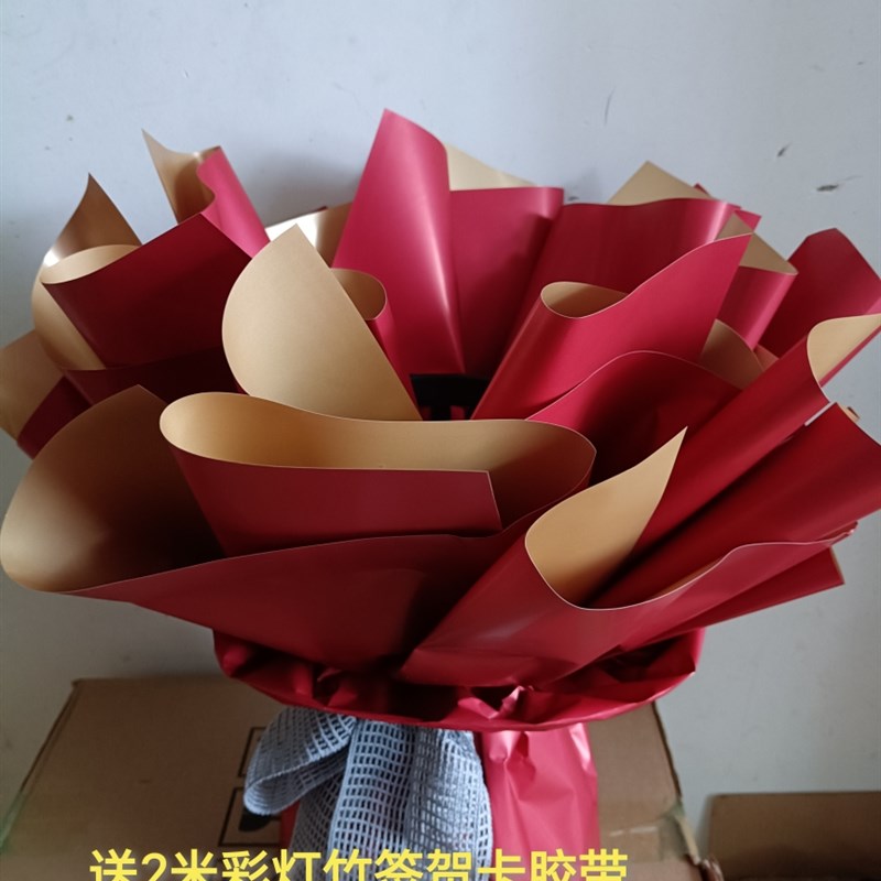 DIY鲜花桶插零食棒棒糖鲜花半成品包装送彩灯竹签贺卡胶带